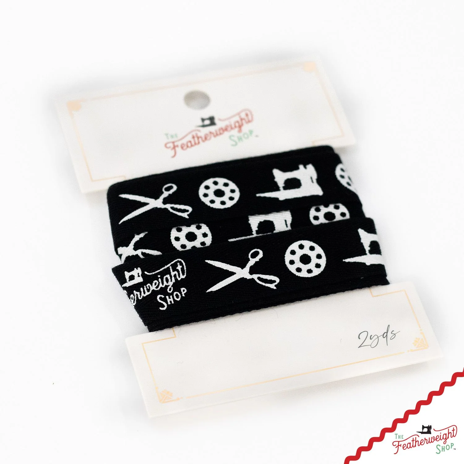 Twill Tape, BLACK, Featherweight Shop Ribbon - 2 YARDS - Image 4